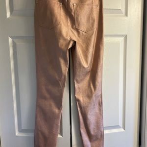 Free People Rose gold metallic faux leather pants